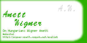 anett wigner business card